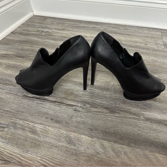 Gianni Bini Leather Open Toe Platform Heels Size 11 - Picture 4 of 10